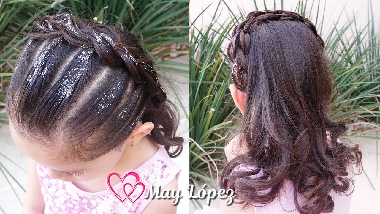 PEINADO ELEGANTE CON PELO SUELTO PARA GRADUACION | Peinados para Niñas |  May López - May Lopez Youtuber
