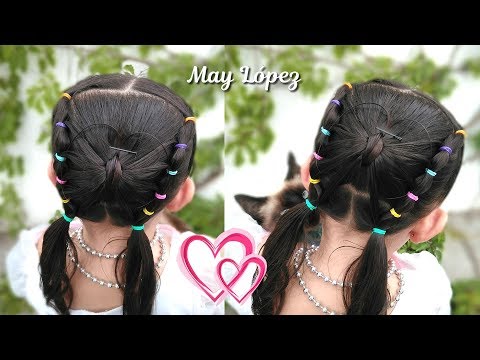 PEINADO MARIPOSA MULTICOLOR | Peinados para niñas fáciles y rápidos | May  López - May Lopez Youtuber